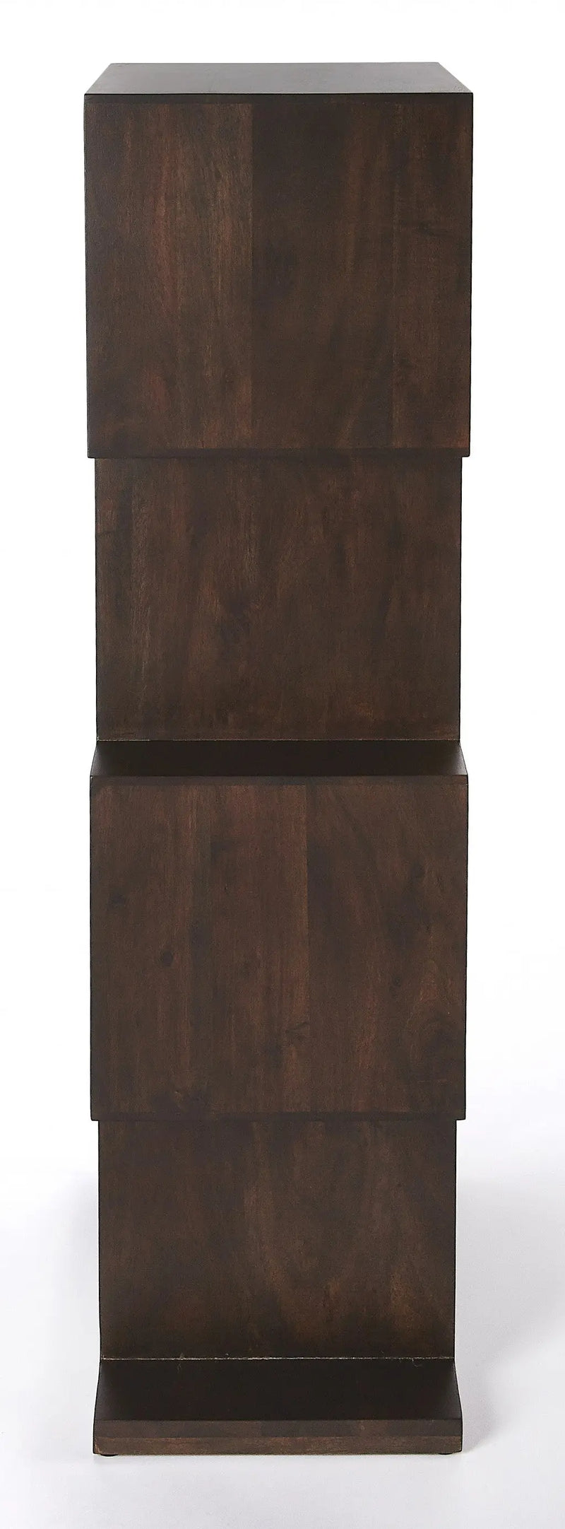 48" Dark Brown Wood Three Tier Bookcase Homeroots Office