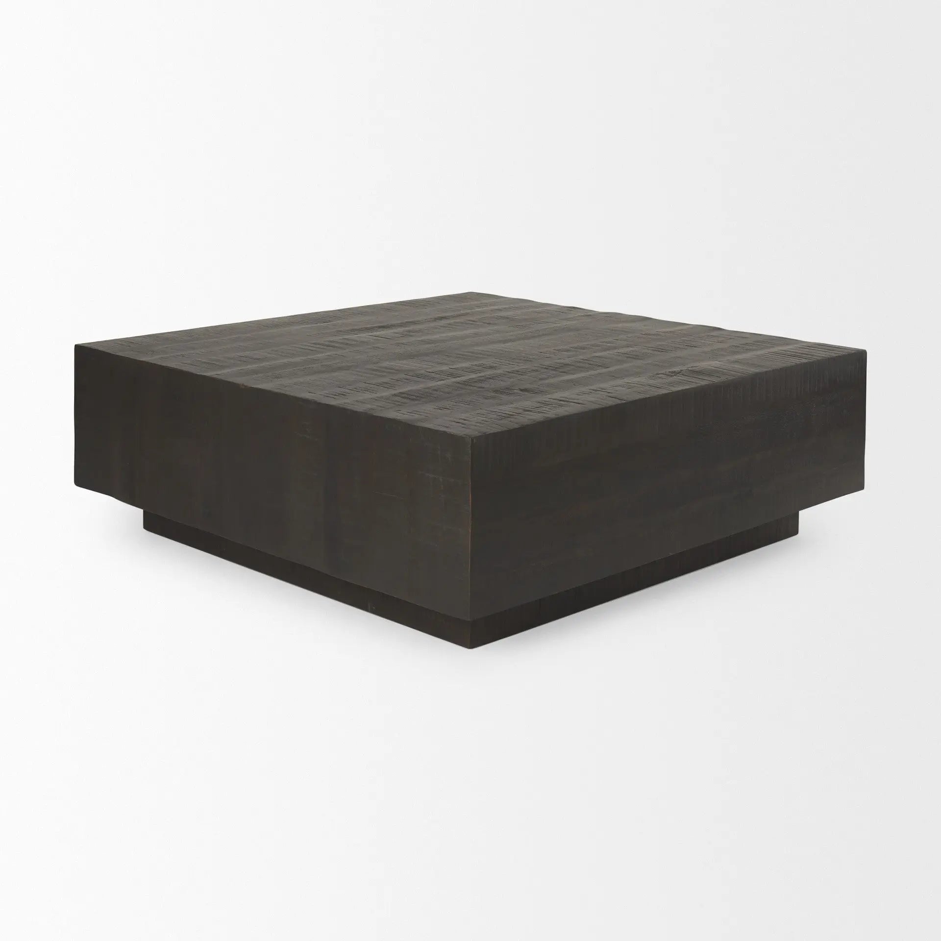 48" Dark Brown and Brown Solid Wood Square Frame Coffee Table Homeroots Living Room