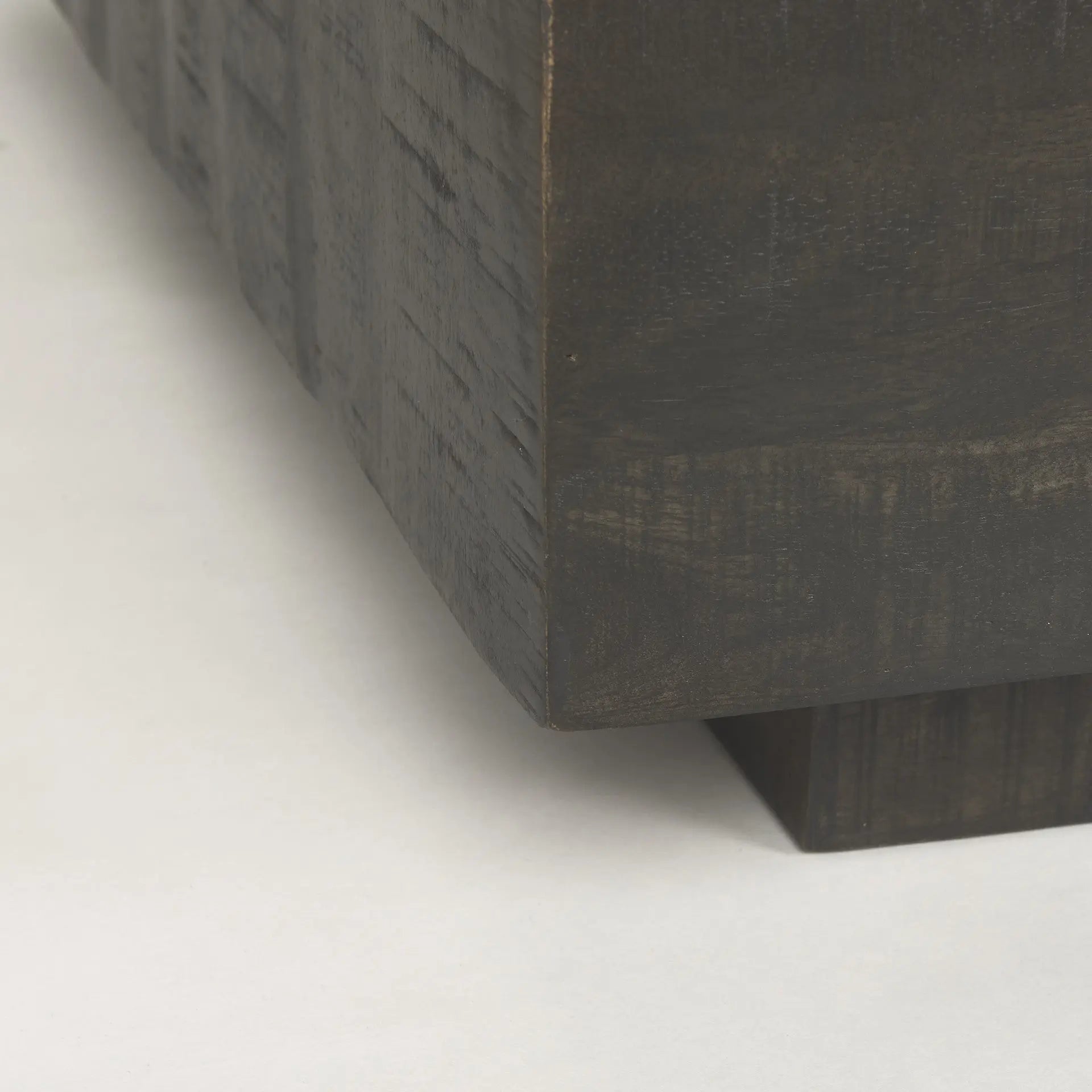 48" Dark Brown and Brown Solid Wood Square Frame Coffee Table Homeroots Living Room