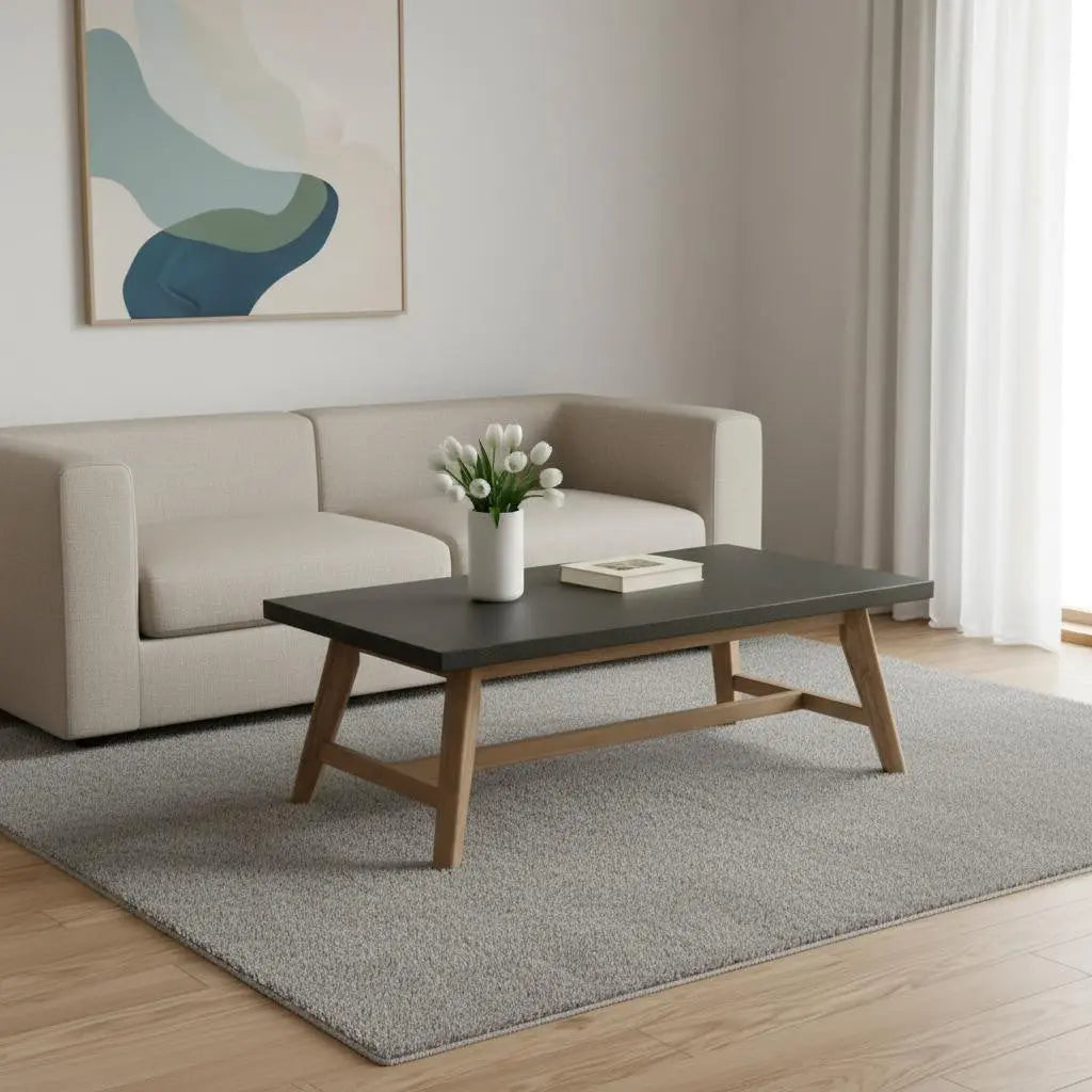 48" Dark Gray Concrete Outdoor Coffee Table - GreatEagleInc