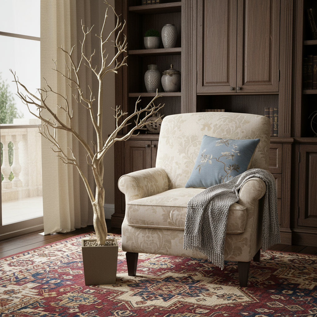 48" Gold Artificial Manzanita Tree In Gold Planter Pot Homeroots Home Decor