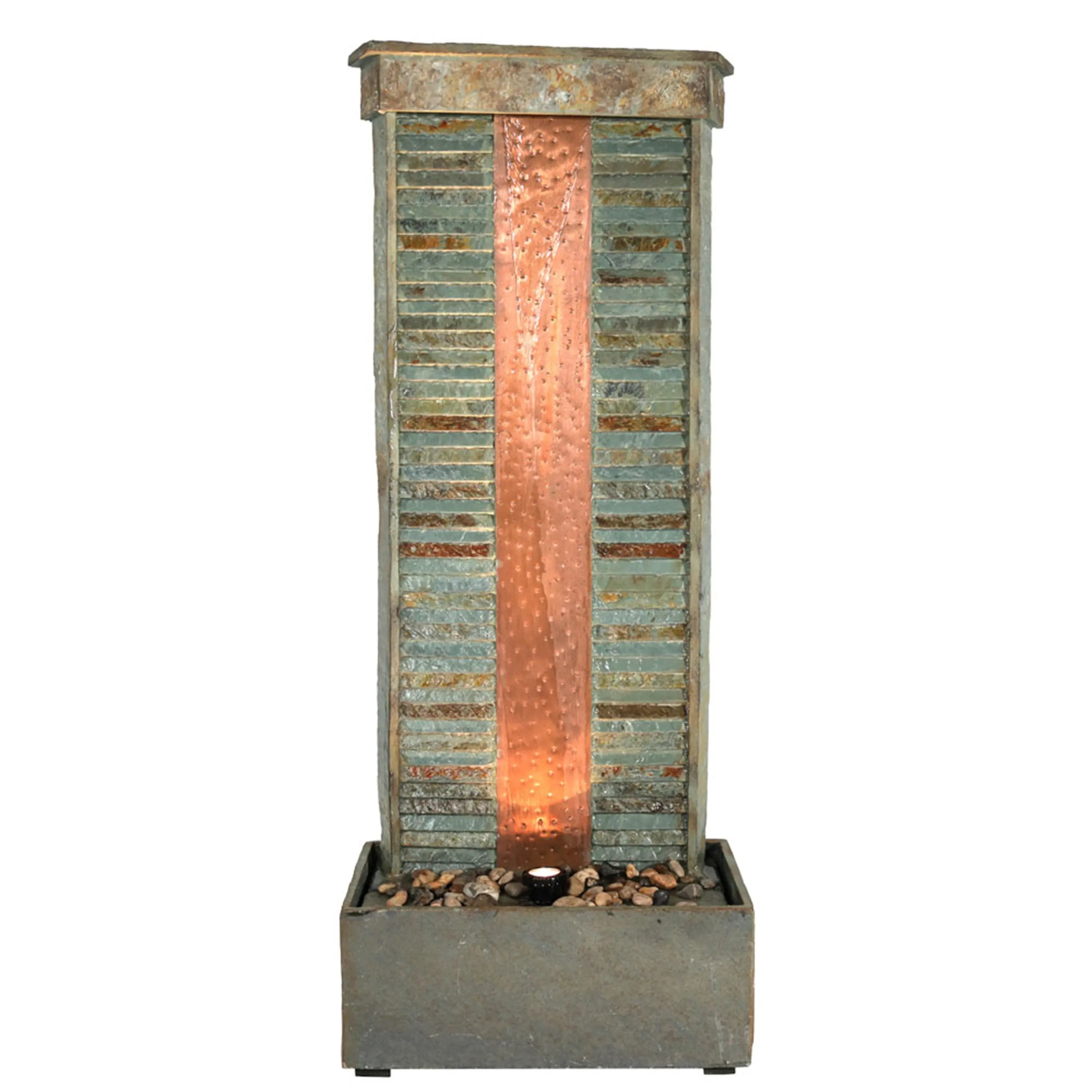 48" Gray Stone LED lights Garden Art Homeroots Outdoor