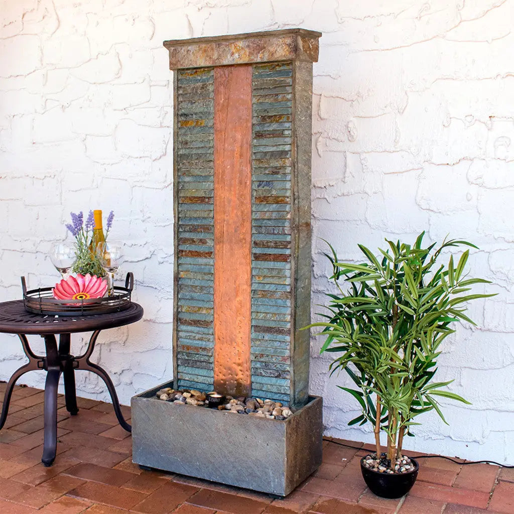 48" Gray Stone LED lights Garden Art Homeroots Outdoor