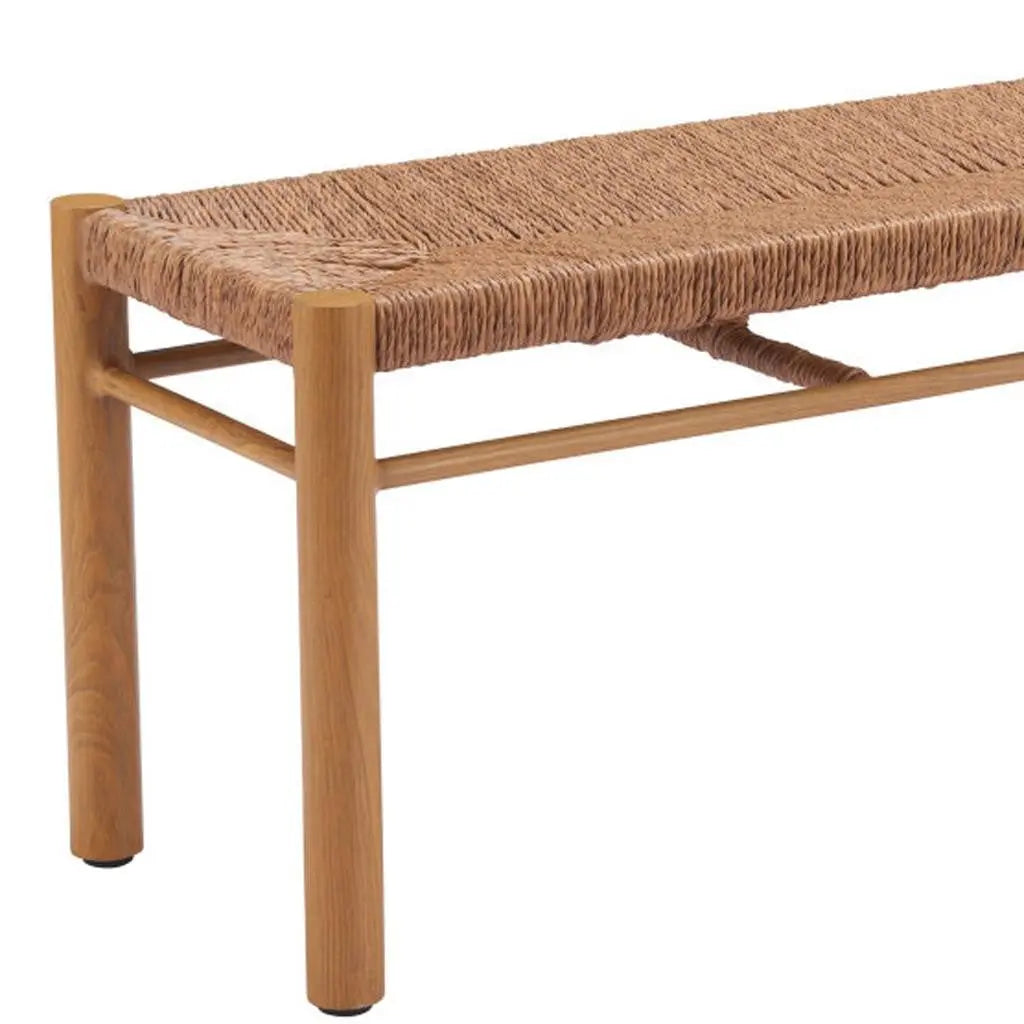 48" Natural Metal and Aluminum Bench Homeroots Living Room