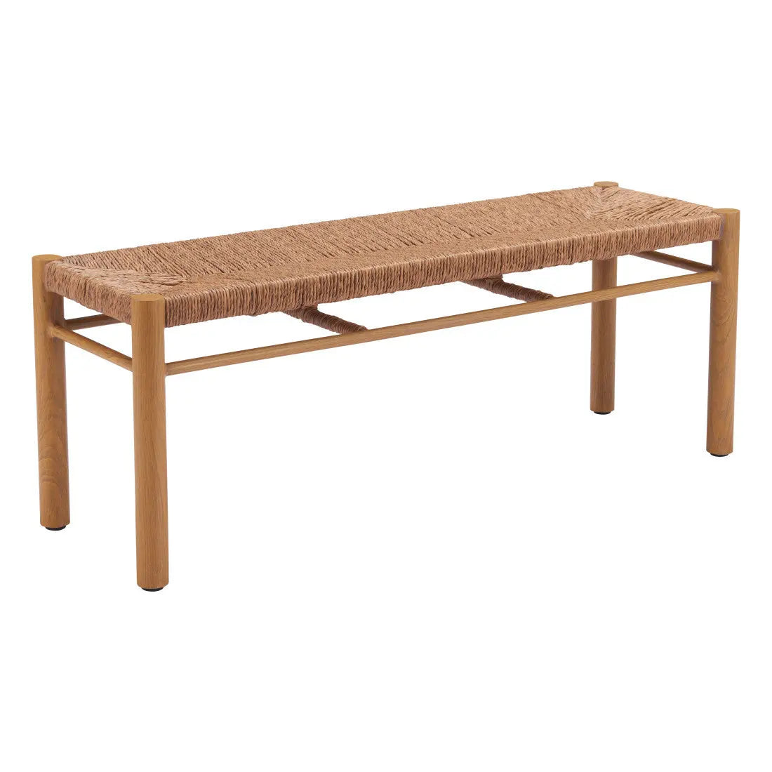 48" Natural Metal and Aluminum Bench Homeroots Living Room