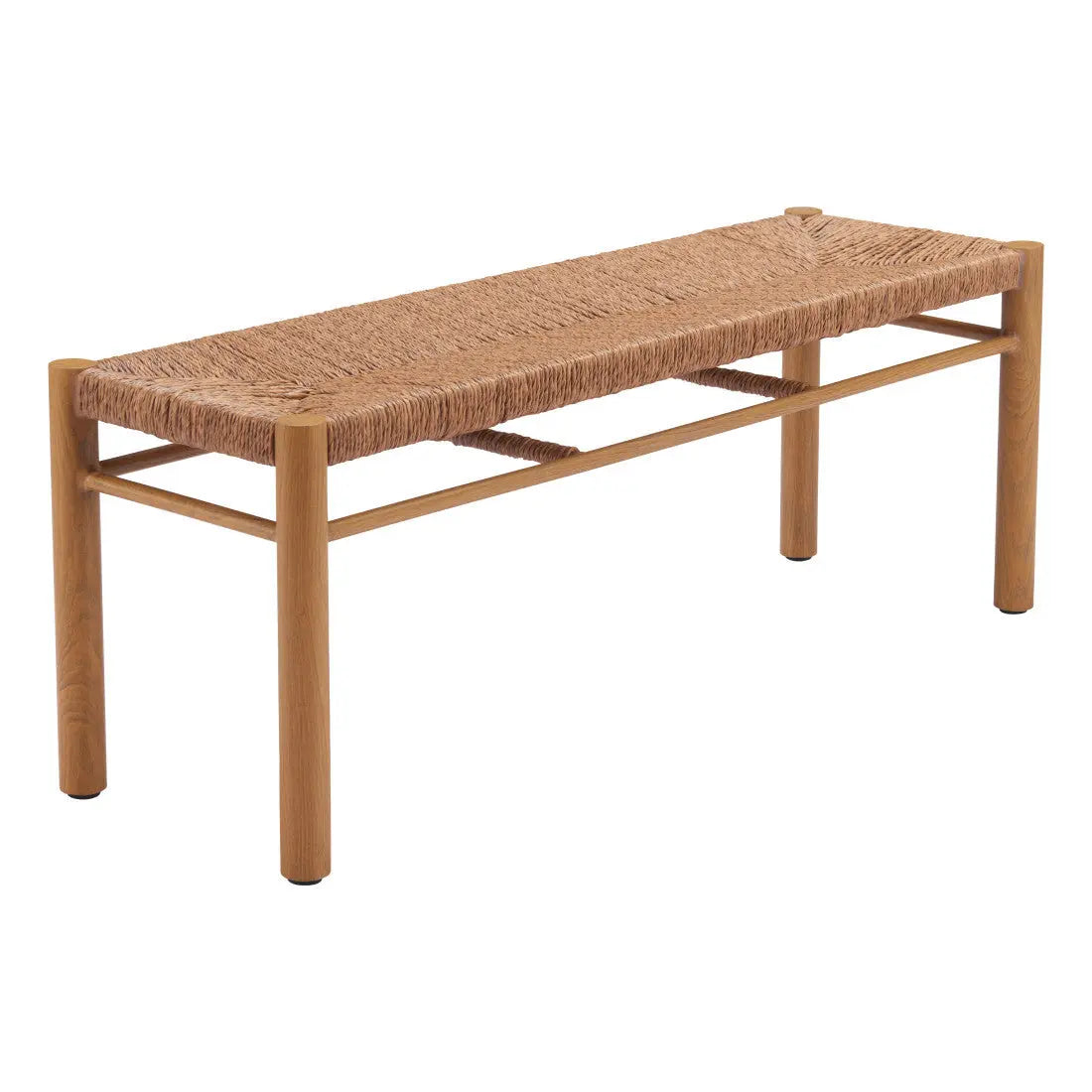 48" Natural Metal and Aluminum Bench Homeroots Living Room
