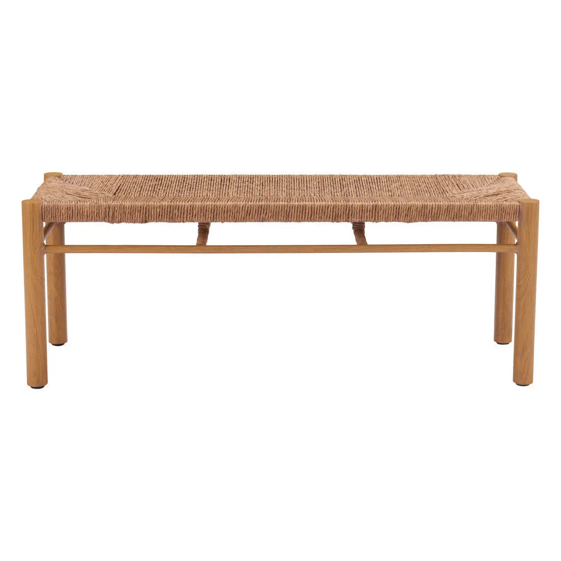 48" Natural Metal and Aluminum Bench Homeroots Living Room