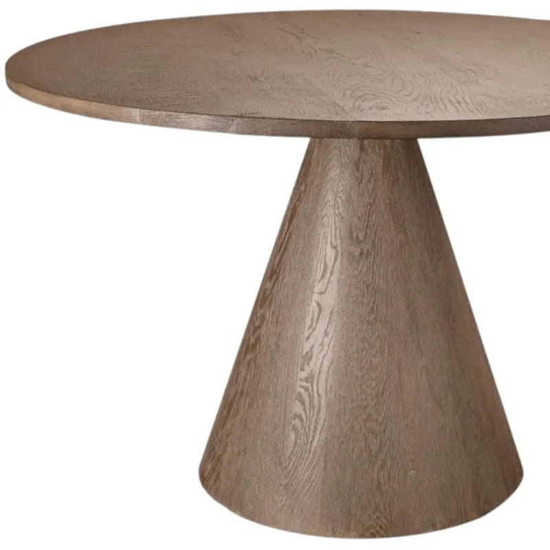 48" Natural Solid Wood Pedestal Base Round Top Dining Table Homeroots Kitchen & Dining