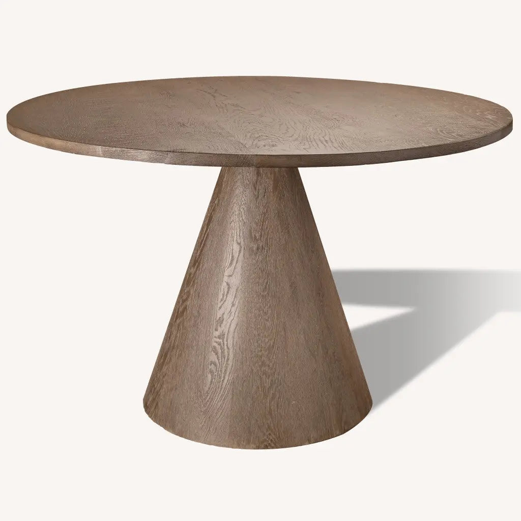 48" Natural Solid Wood Pedestal Base Round Top Dining Table Homeroots Kitchen & Dining