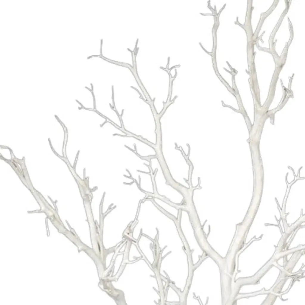 48" White Artificial Manzanita Tree In White Planter Pot Homeroots Home Decor