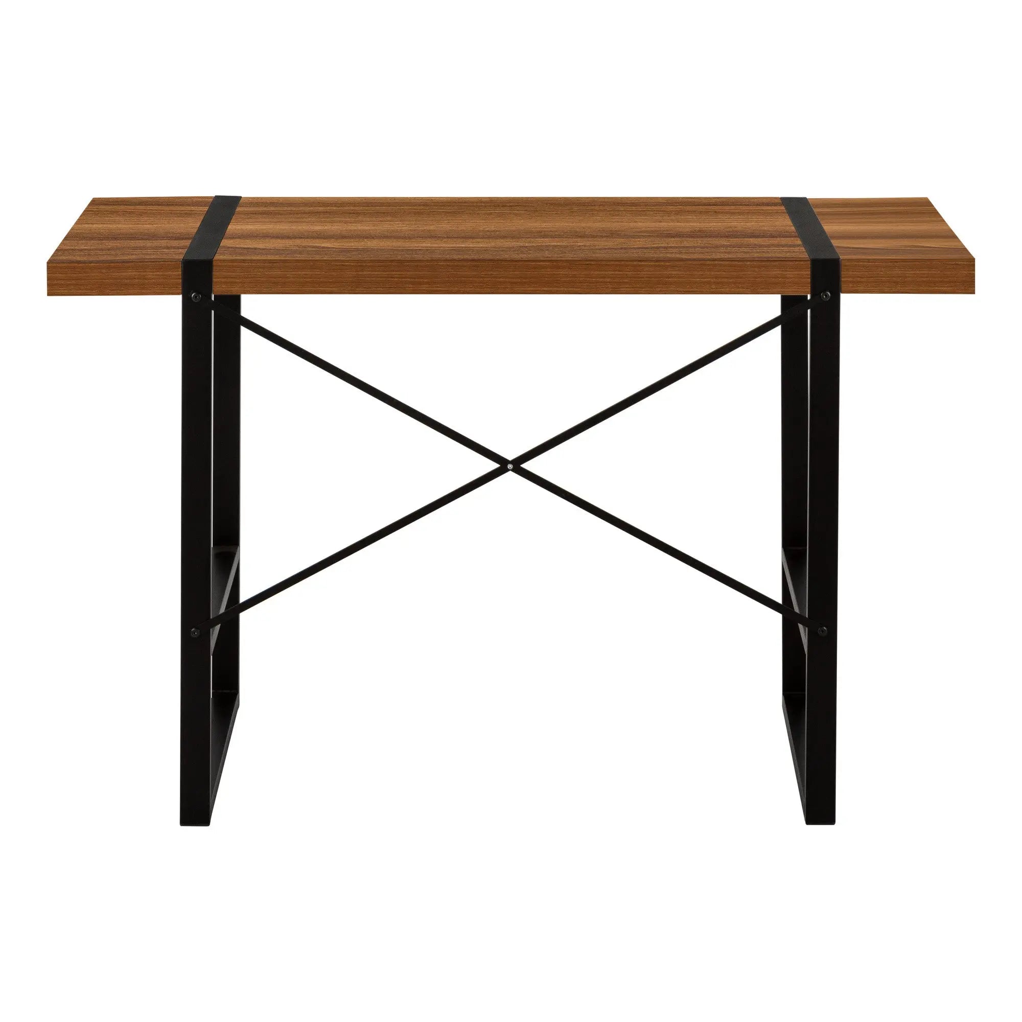 49" Brown and Black Computer Desk Homeroots Office