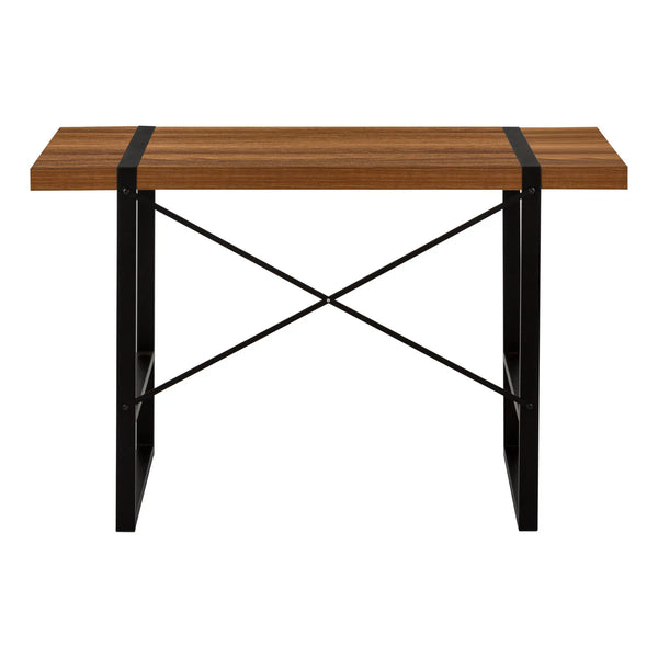 49" Brown and Black Computer Desk Homeroots Office