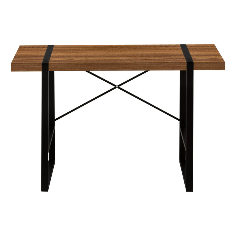 49" Brown and Black Computer Desk Homeroots Office