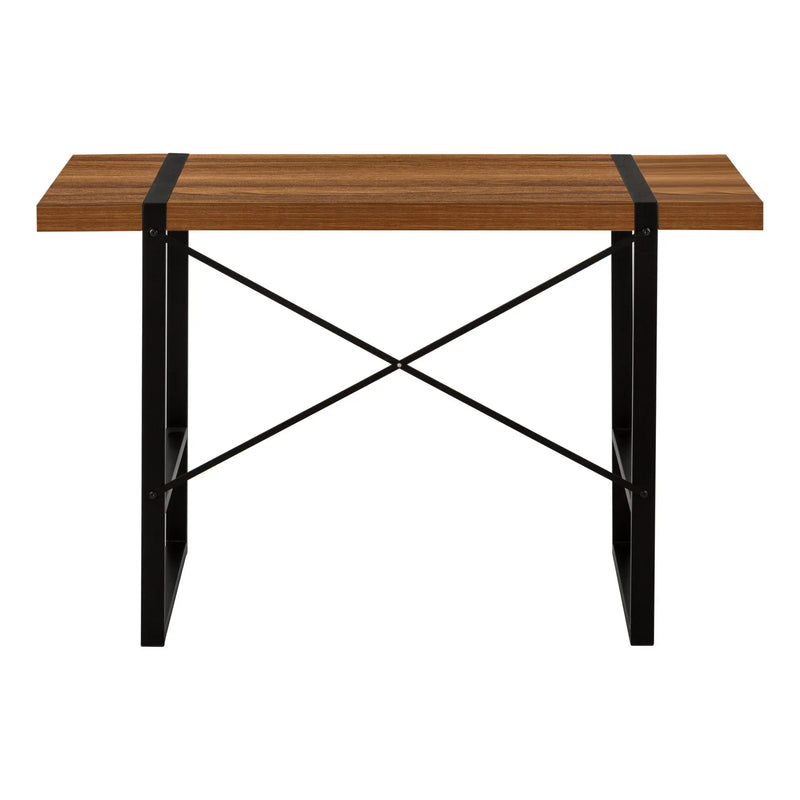 49" Brown and Black Computer Desk Homeroots Office