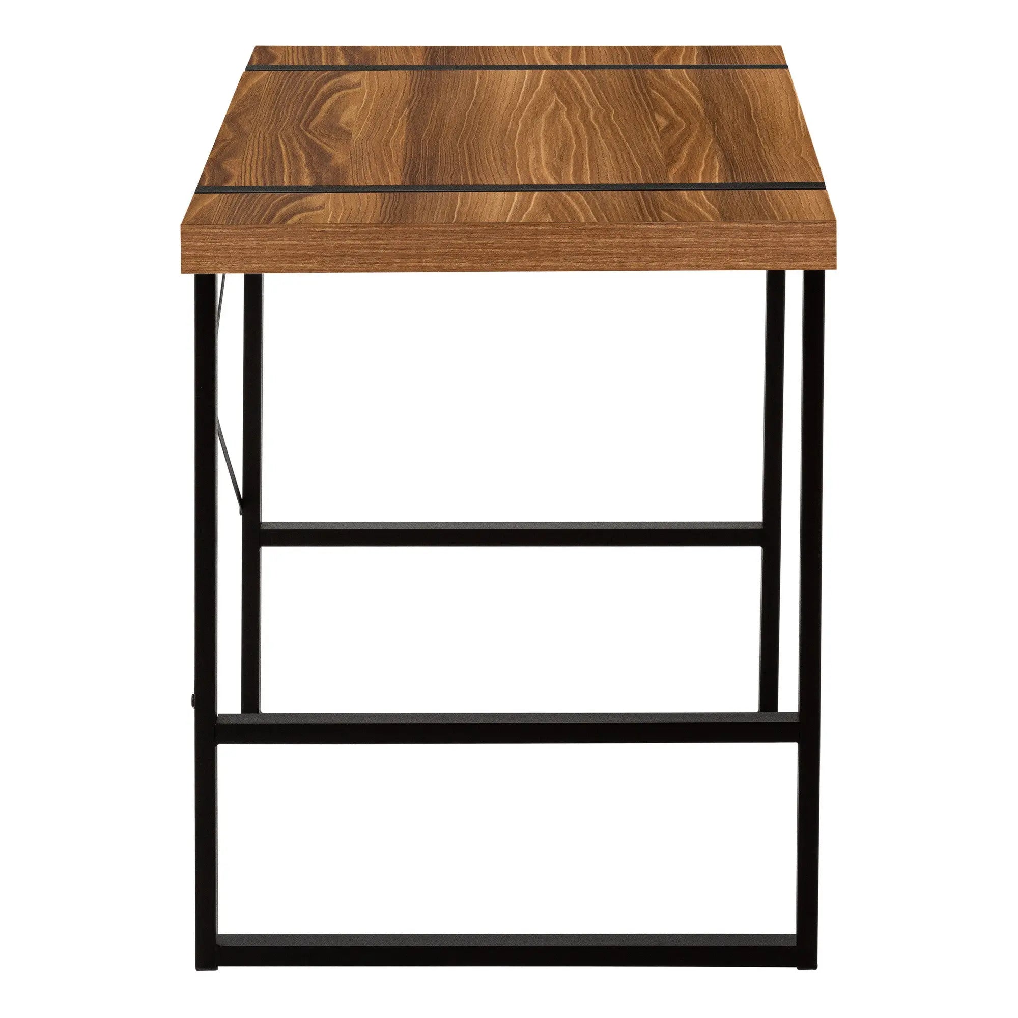 49" Brown and Black Computer Desk Homeroots Office
