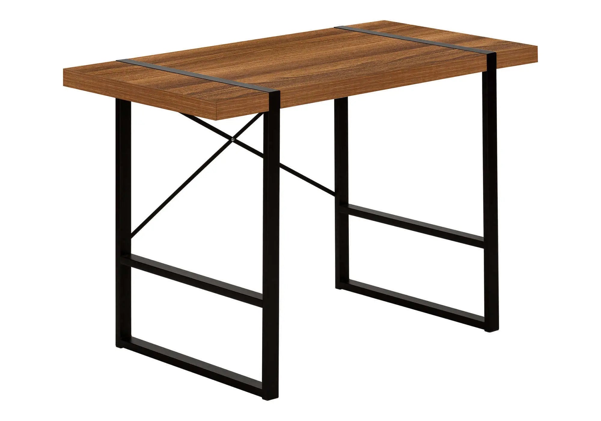 49" Brown and Black Computer Desk Homeroots Office