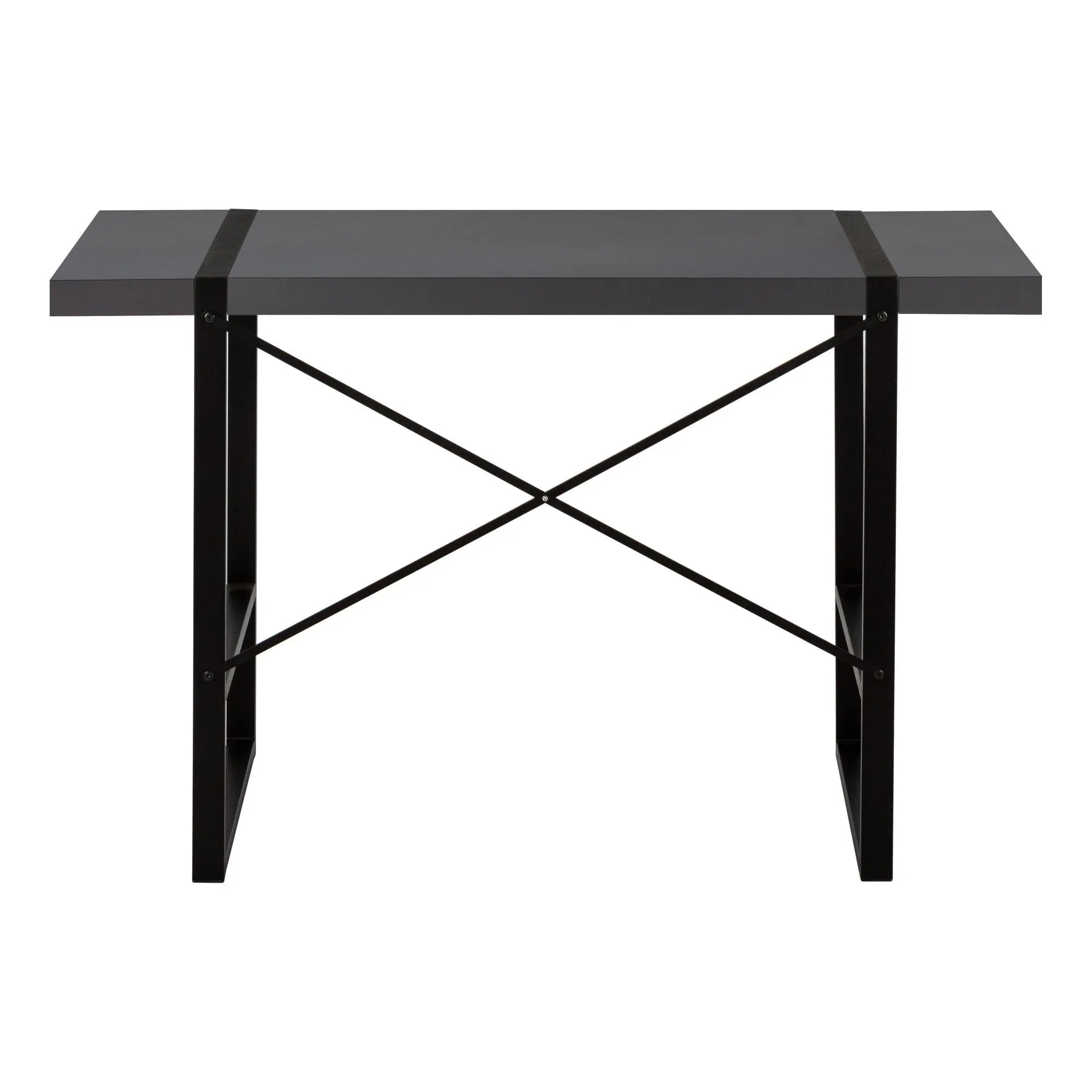 49" Gray and Black Computer Desk Homeroots Office