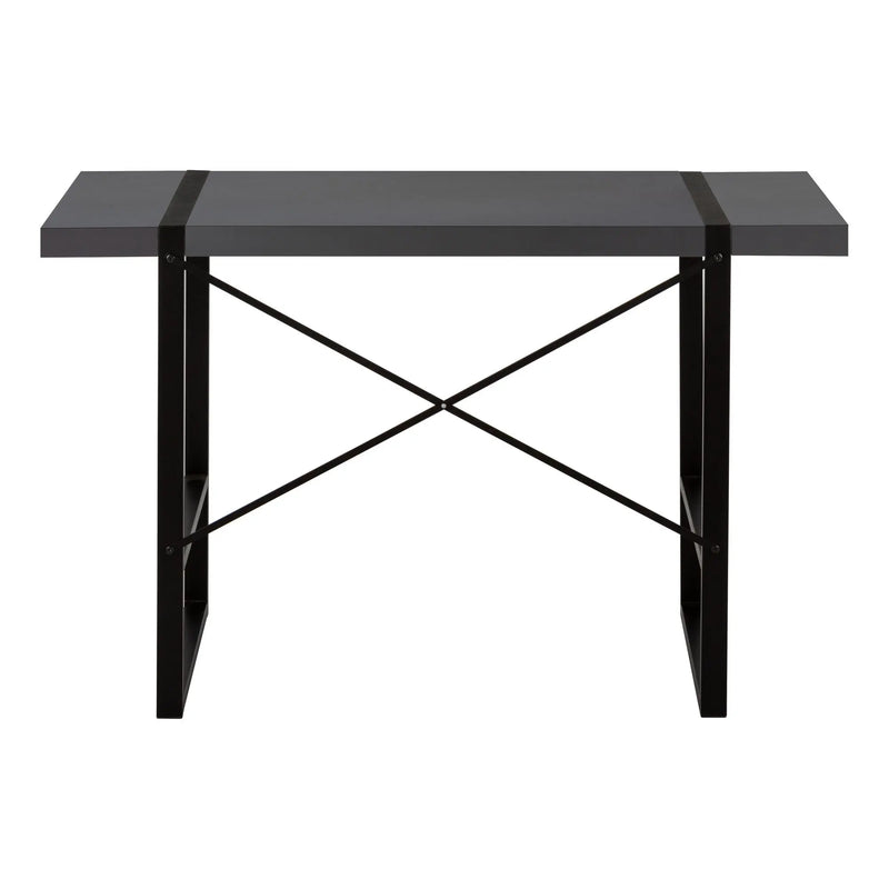 49" Gray and Black Computer Desk Homeroots Office