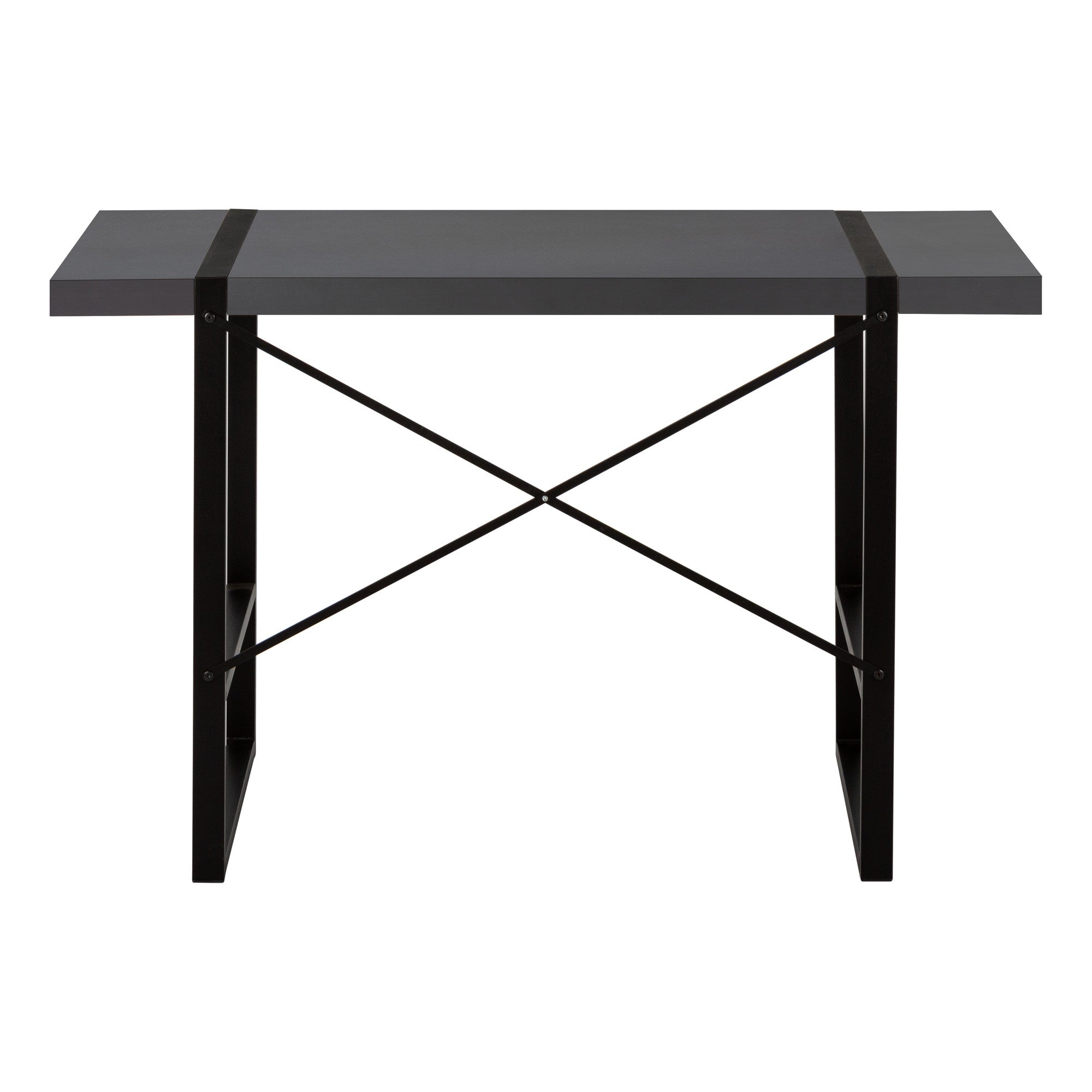 49" Gray and Black Computer Desk Homeroots Office