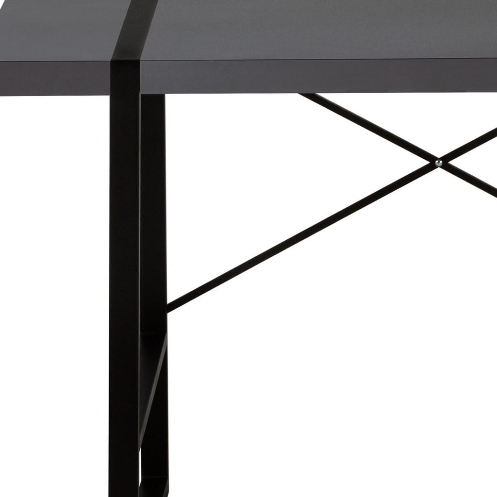 49" Gray and Black Computer Desk Homeroots Office