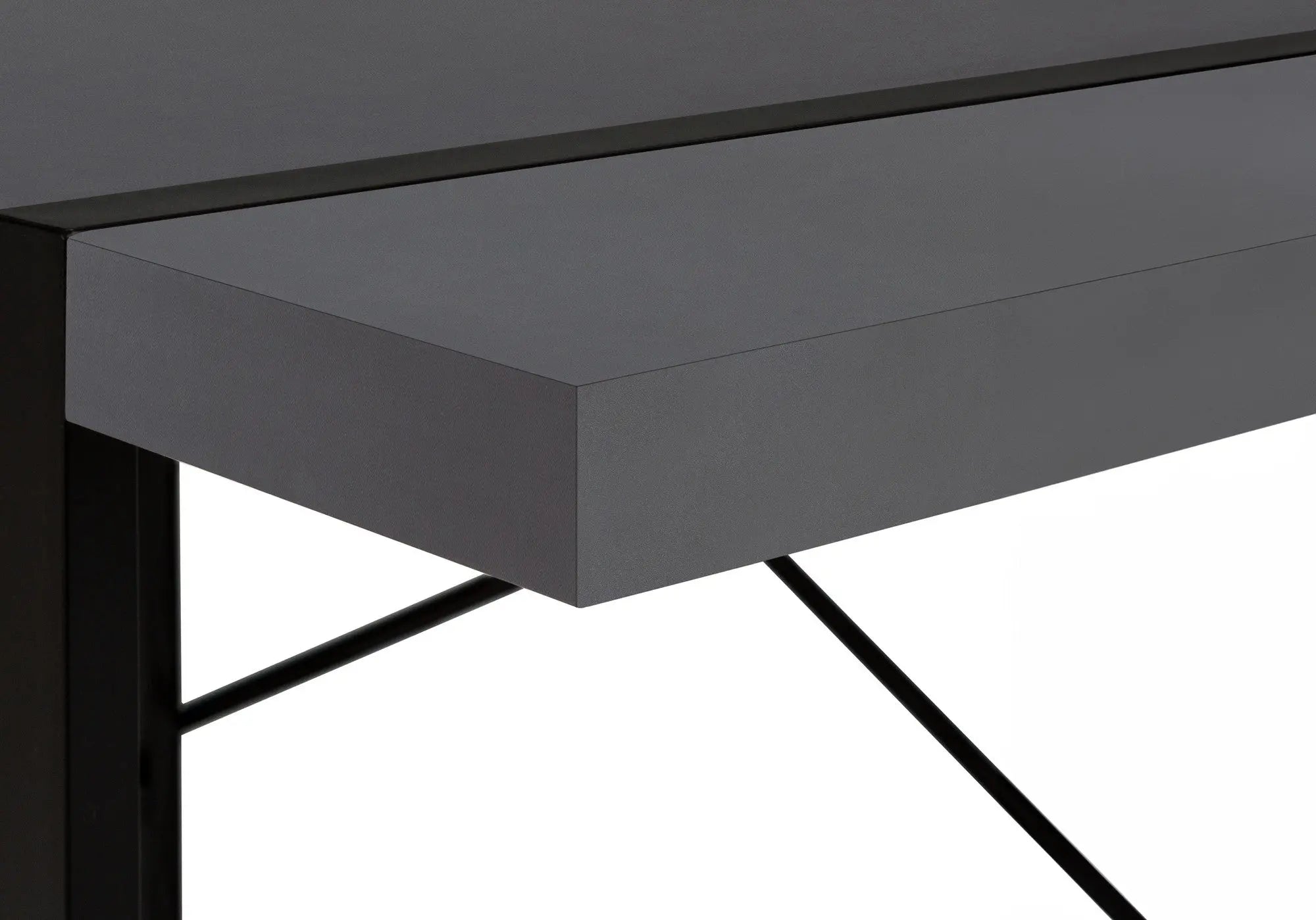 49" Gray and Black Computer Desk Homeroots Office