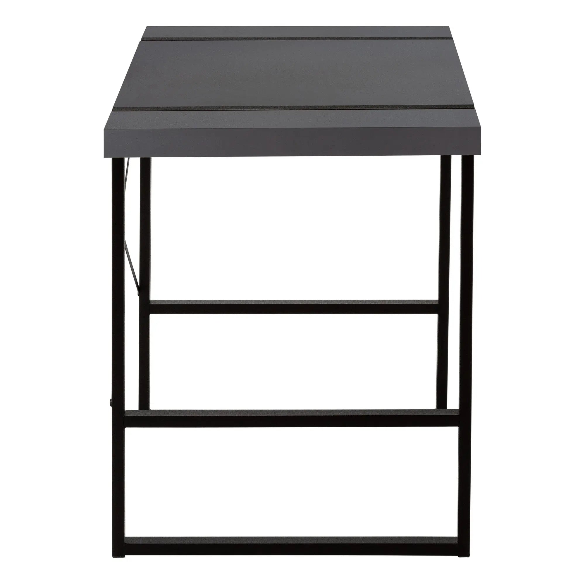 49" Gray and Black Computer Desk Homeroots Office