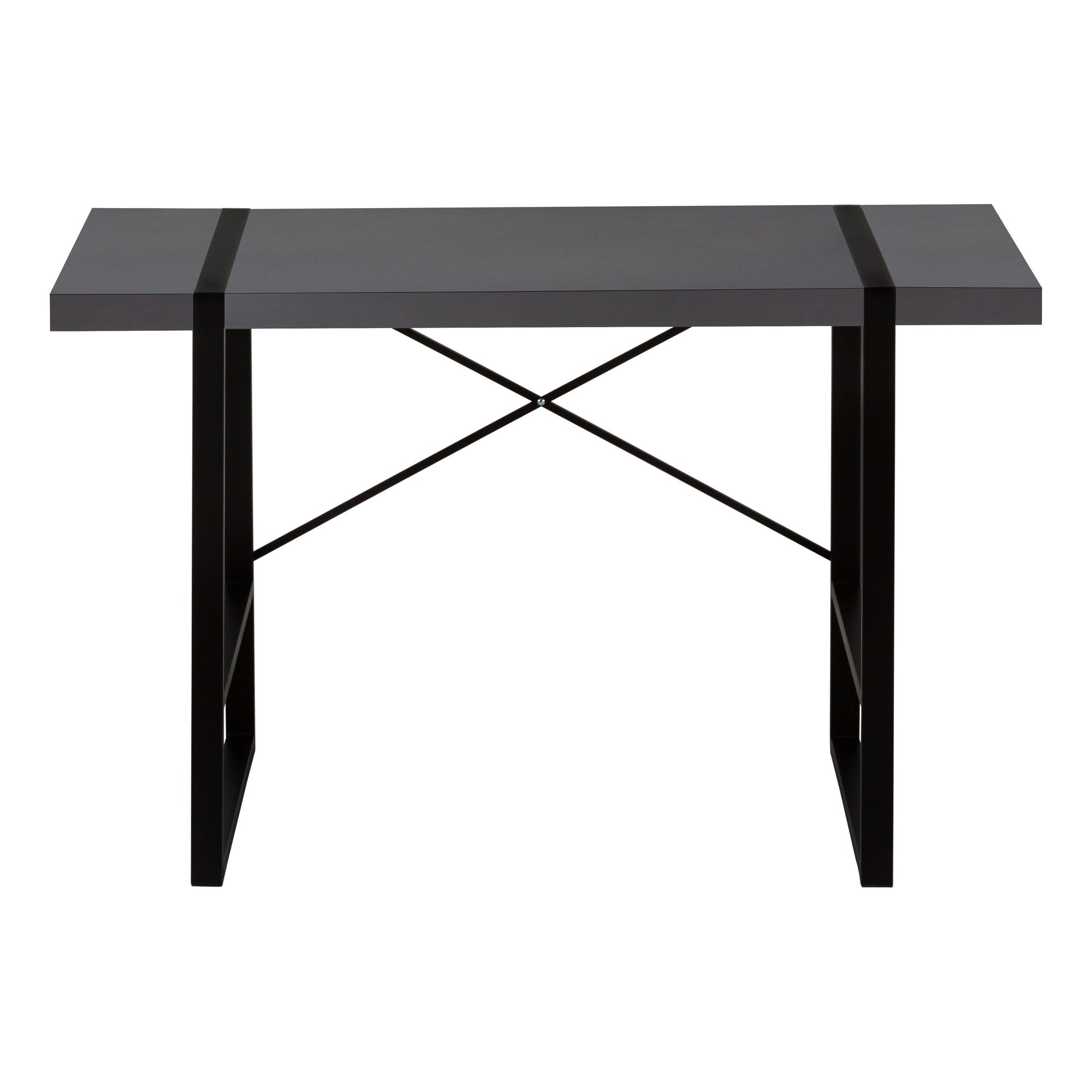 49" Gray and Black Computer Desk Homeroots Office