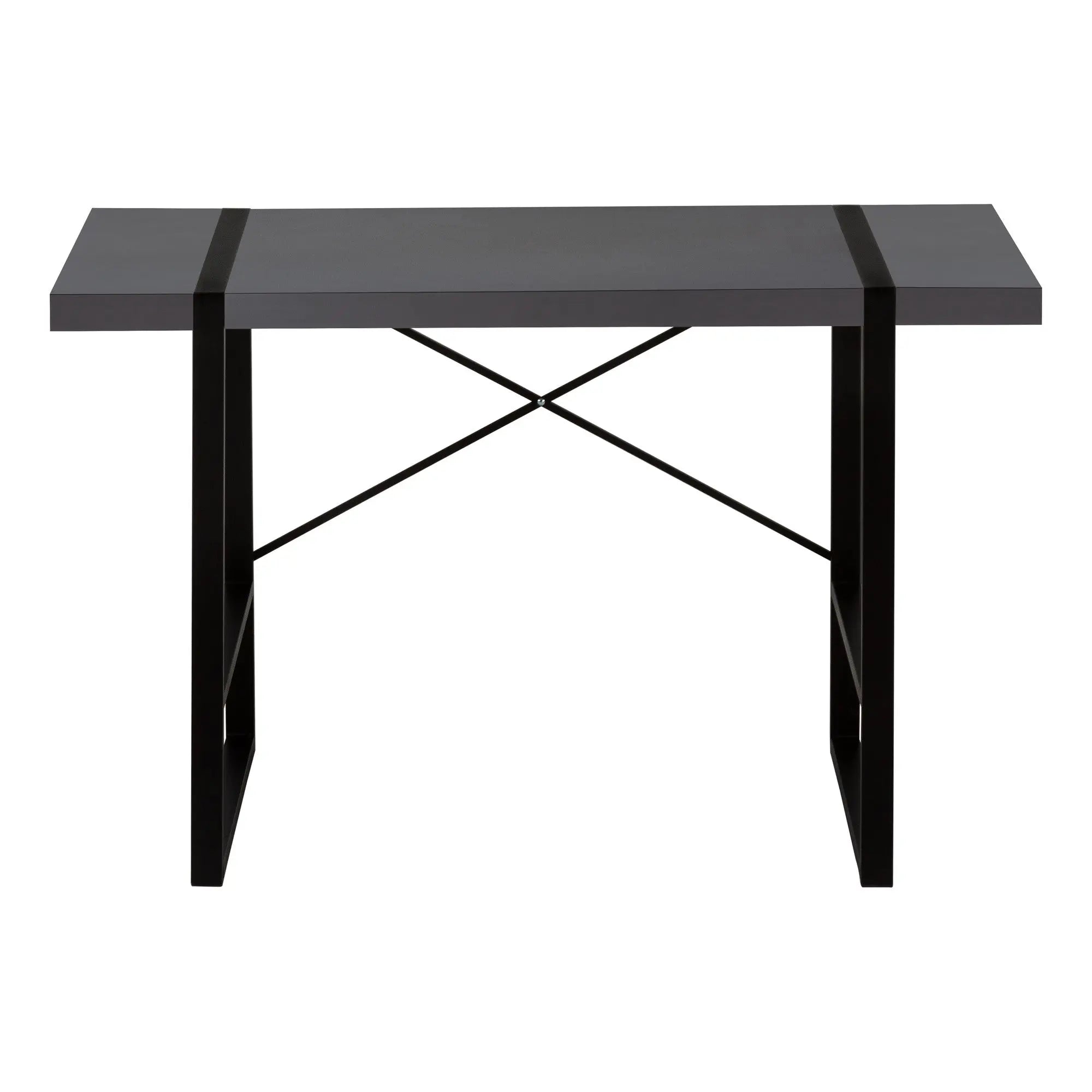 49" Gray and Black Computer Desk Homeroots Office