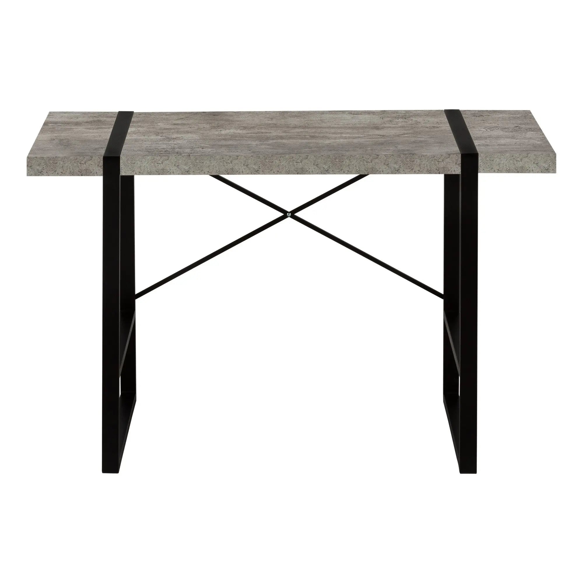 49" Gray and Black Computer Desk Homeroots Office