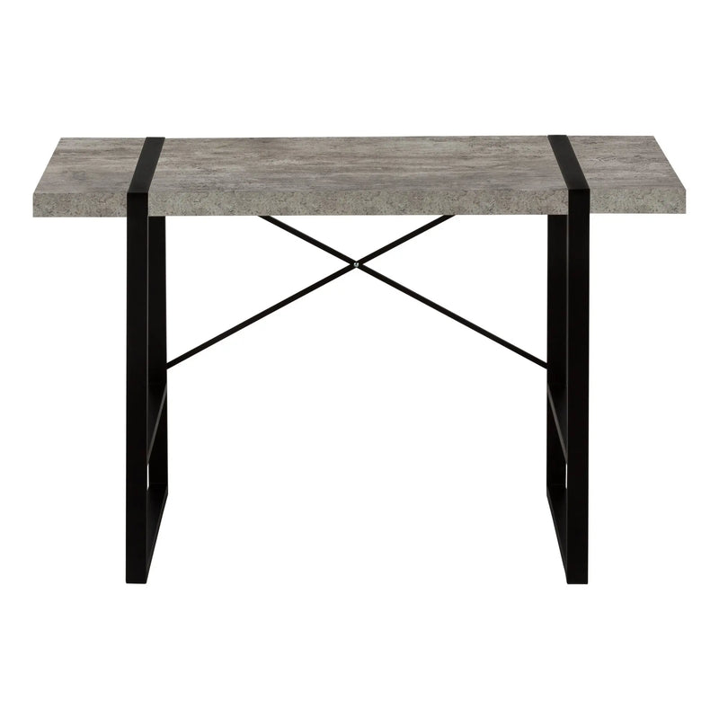 49" Gray and Black Computer Desk Homeroots Office