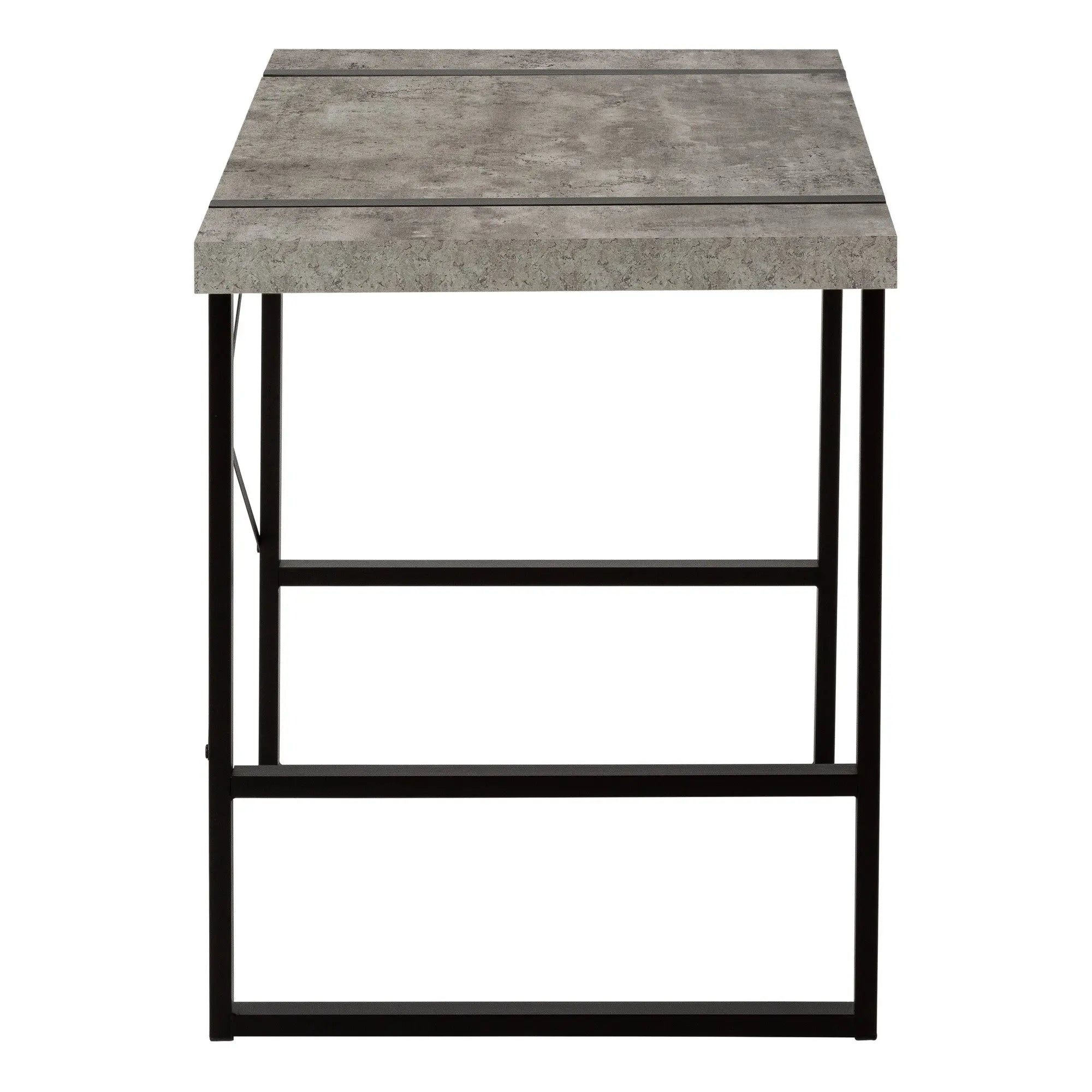 49" Gray and Black Computer Desk Homeroots Office