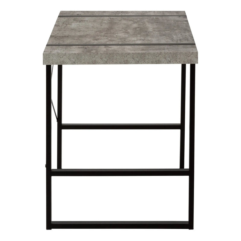 49" Gray and Black Computer Desk Homeroots Office