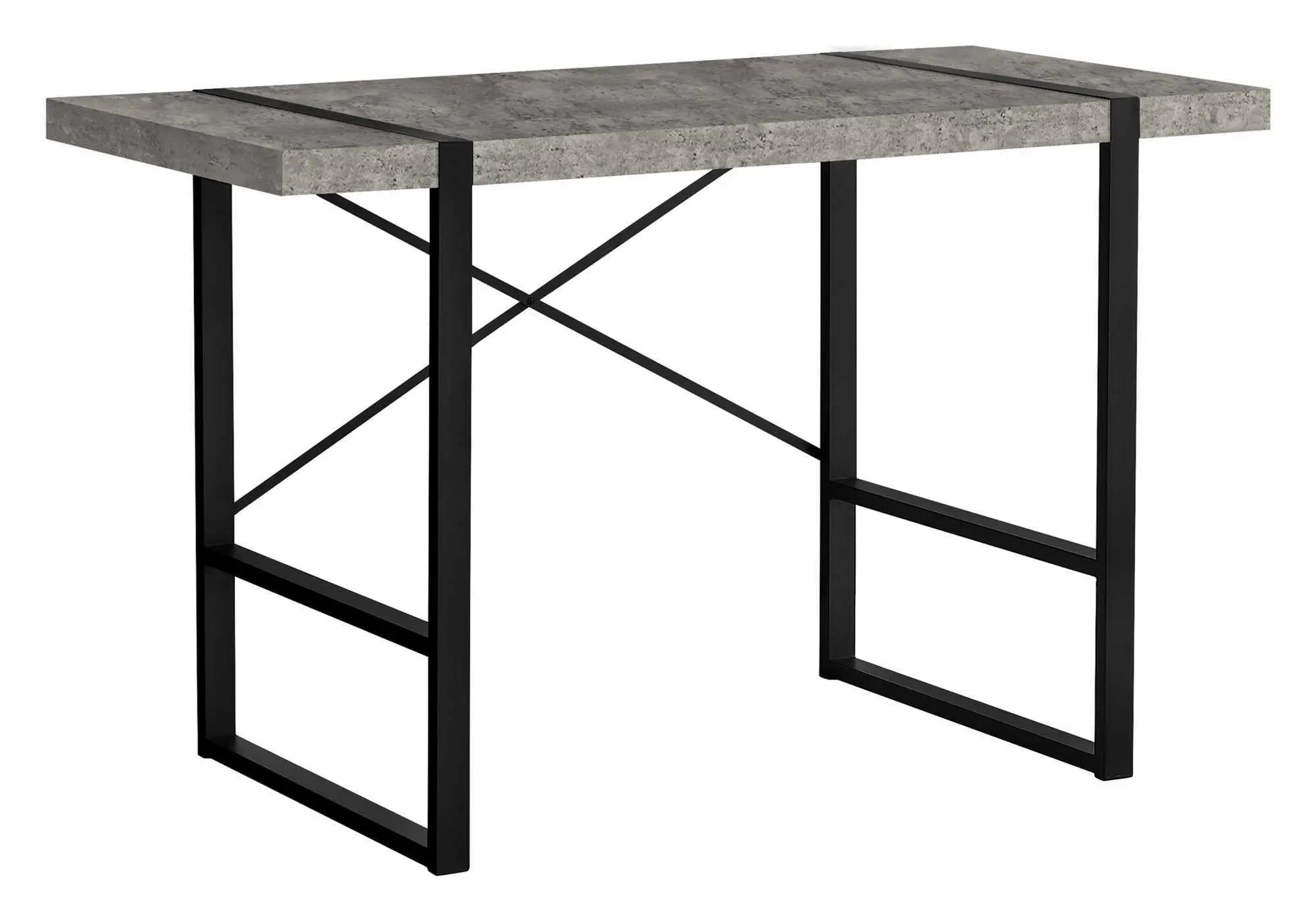 49" Gray and Black Computer Desk Homeroots Office
