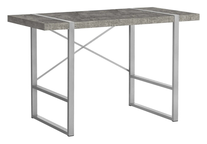 49" Gray and Silver Computer Desk Homeroots Office