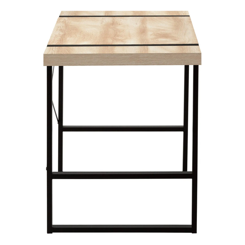 49" Natural and Black Computer Desk Homeroots Office