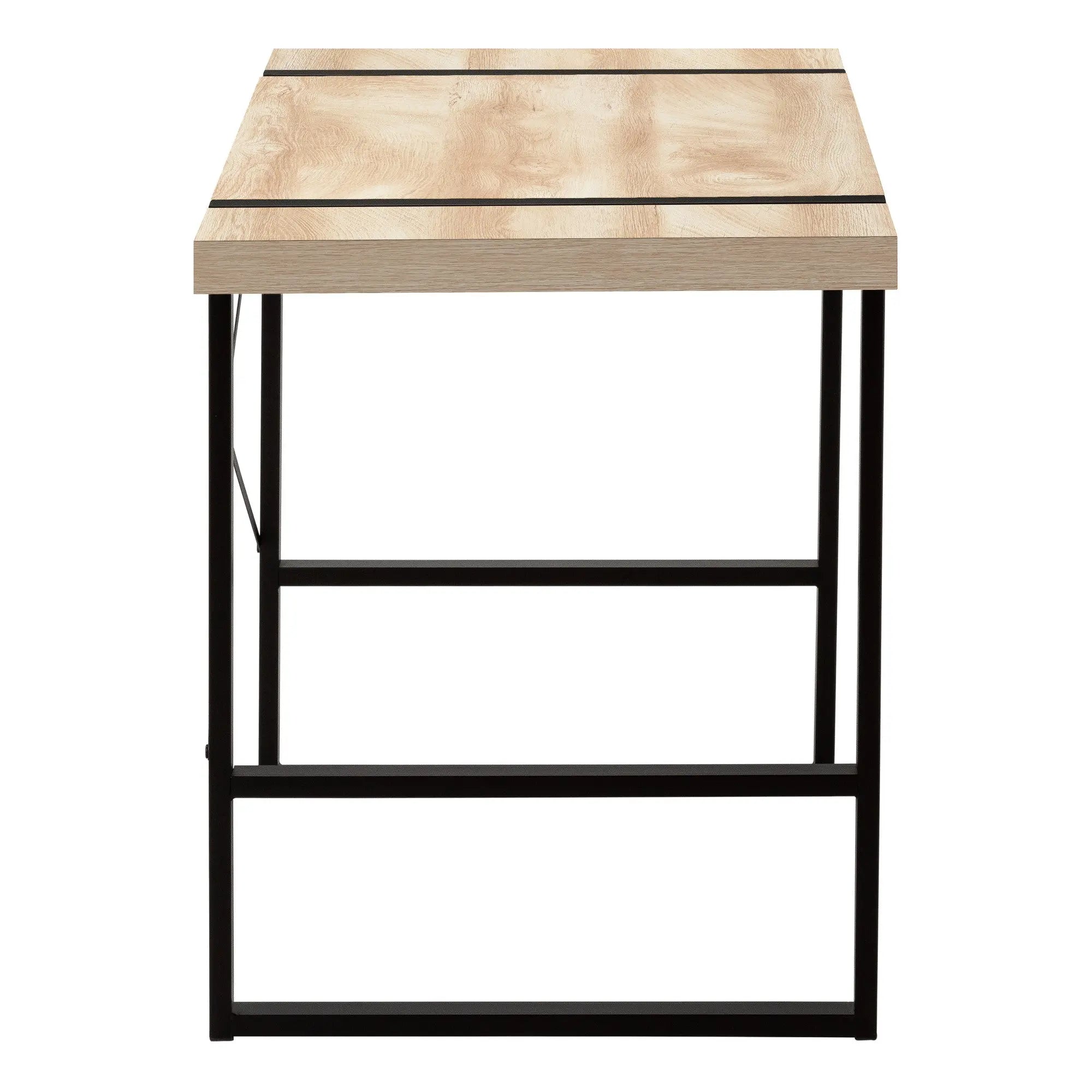 49" Natural and Black Computer Desk Homeroots Office