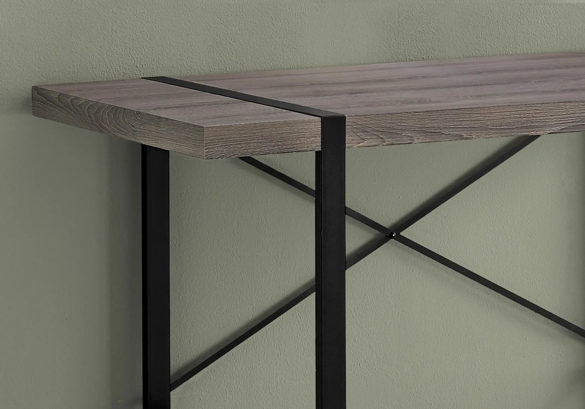 24" Taupe and Black Computer Desk - GreatEagleInc