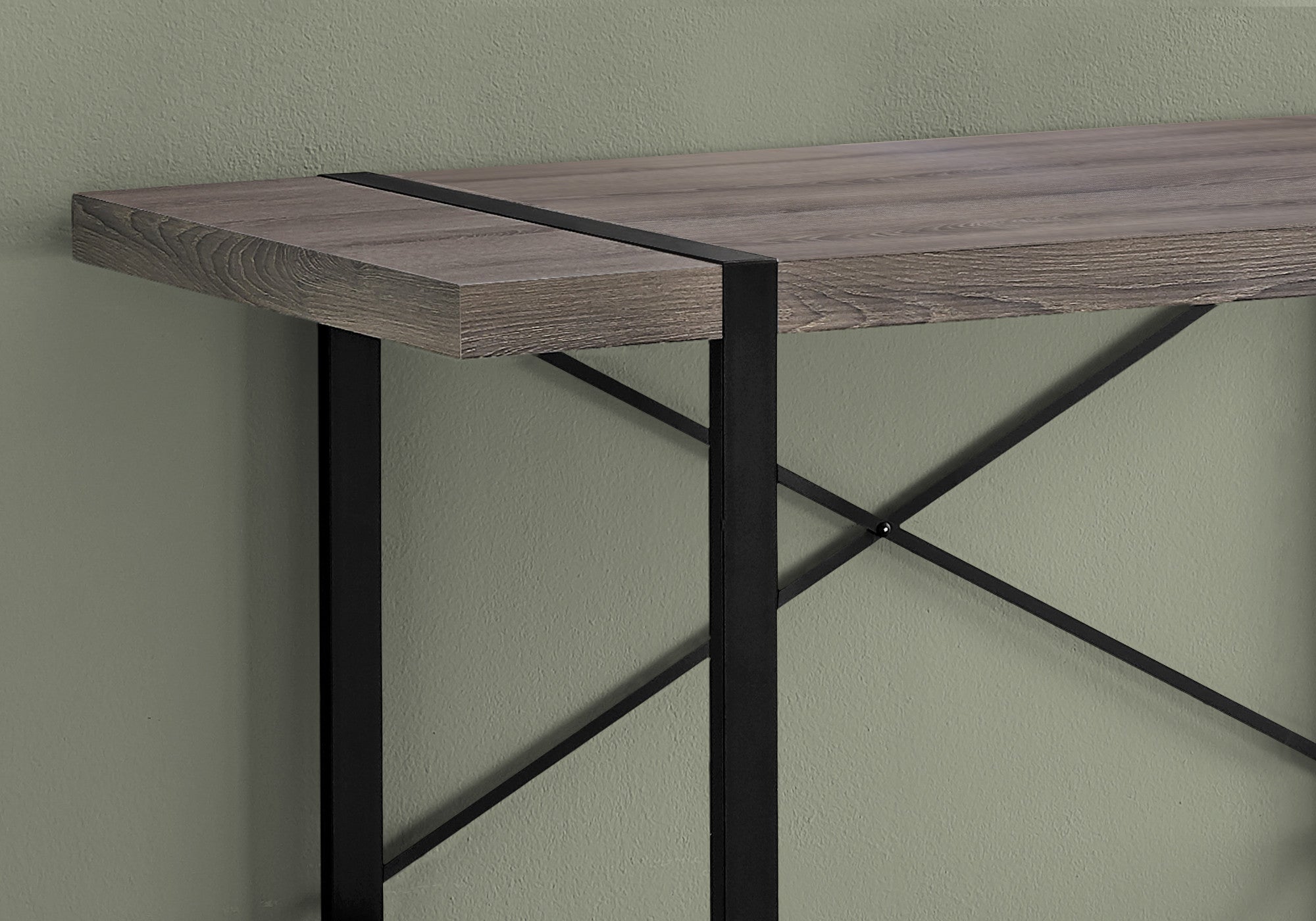 24" Taupe and Black Computer Desk - GreatEagleInc