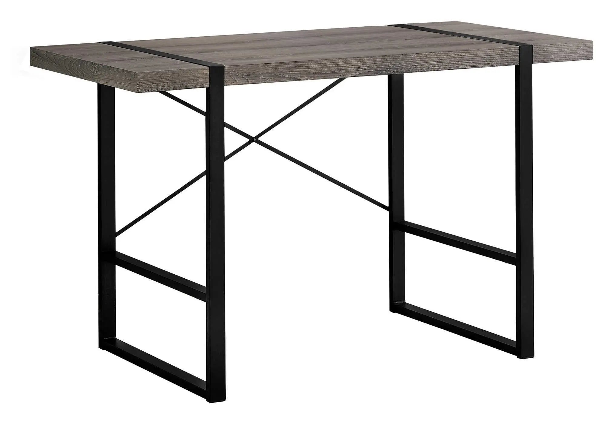 24" Taupe and Black Computer Desk - GreatEagleInc