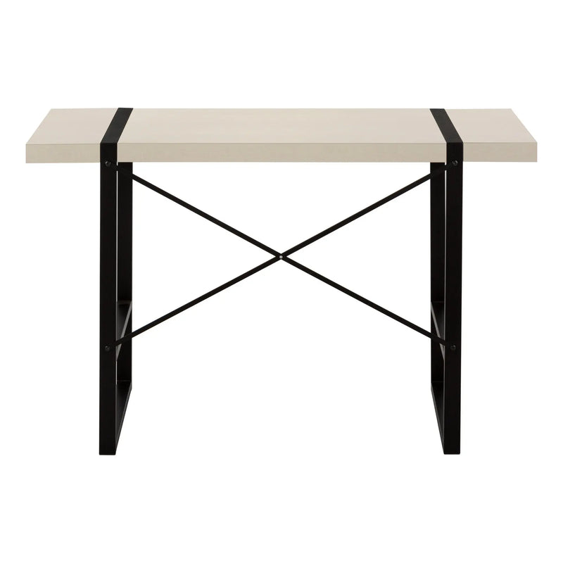 49" Taupe and Black Computer Desk Homeroots Office