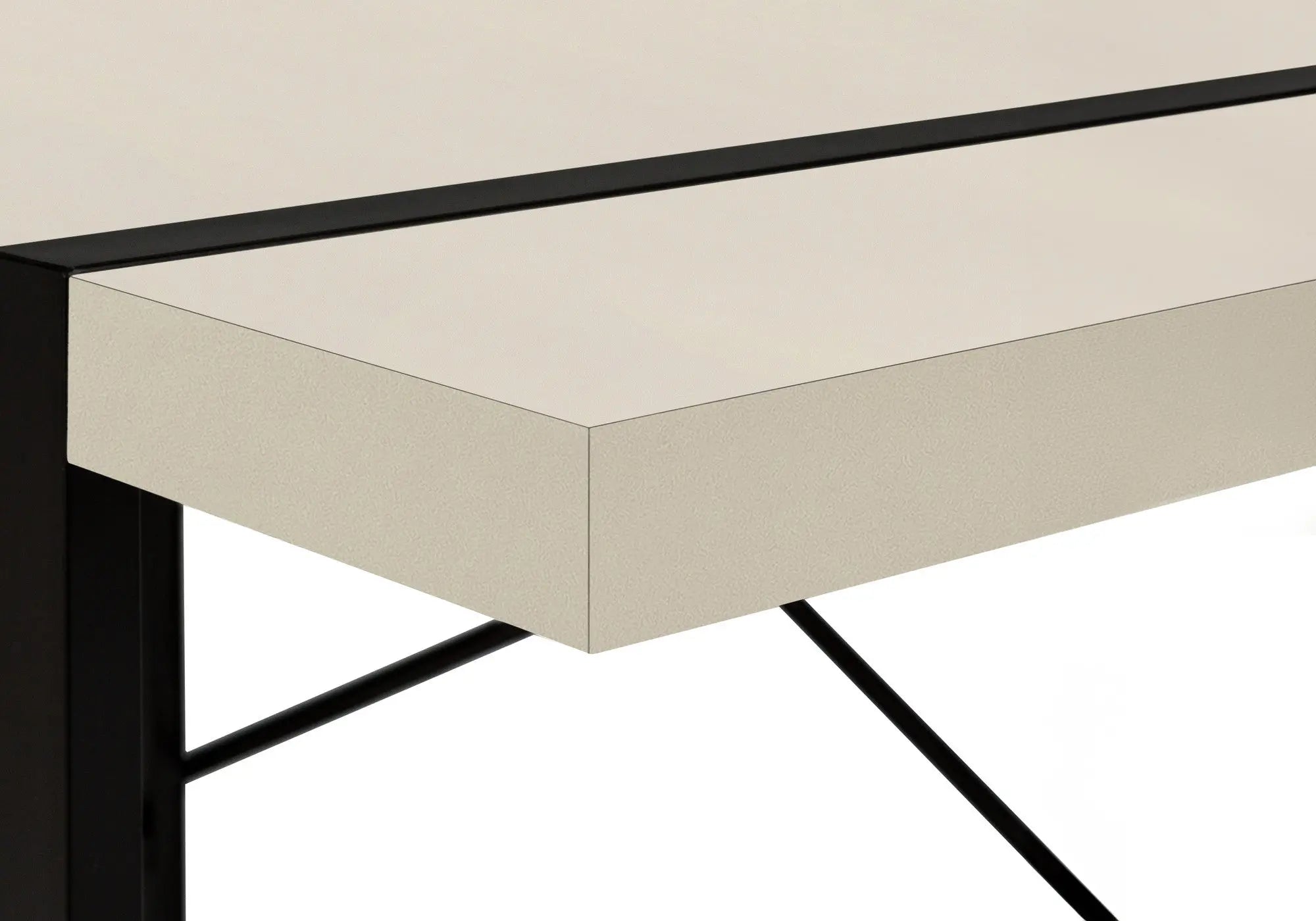 49" Taupe and Black Computer Desk Homeroots Office