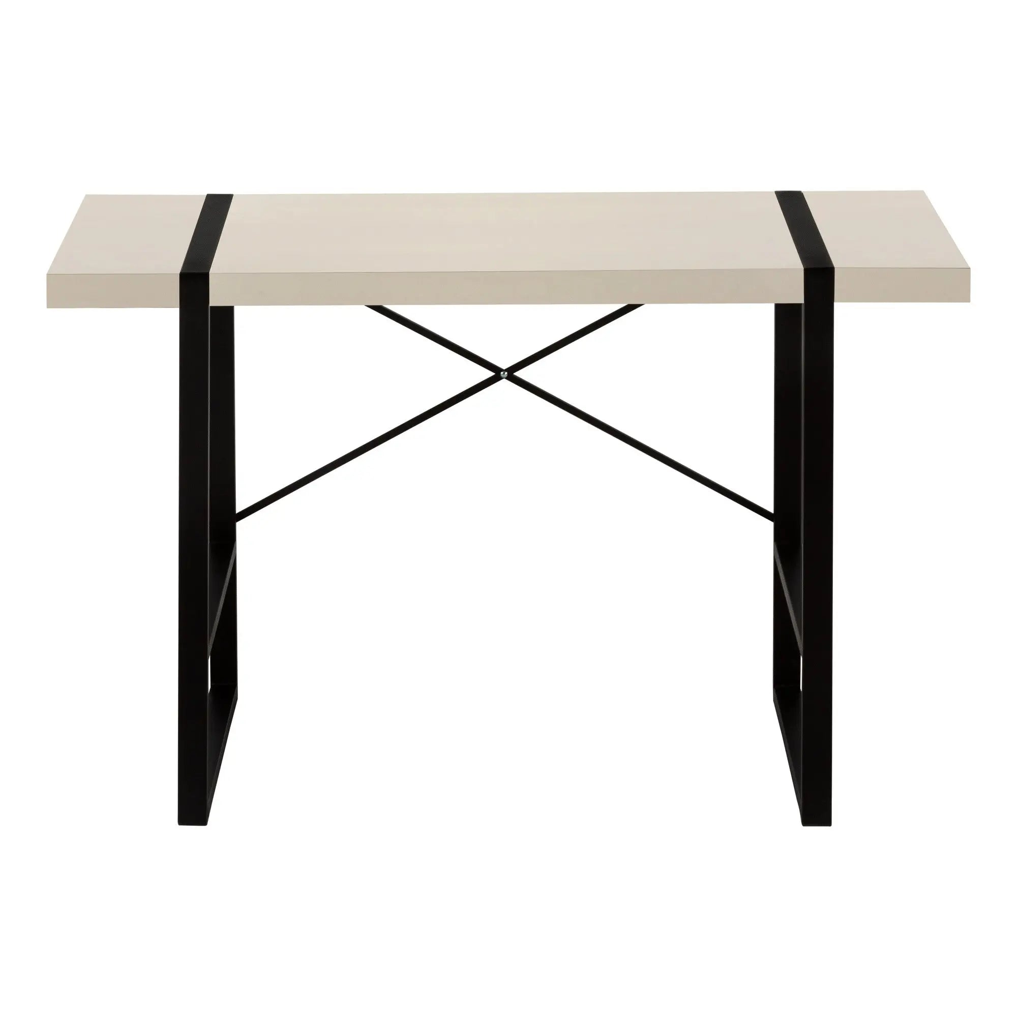 49" Taupe and Black Computer Desk Homeroots Office