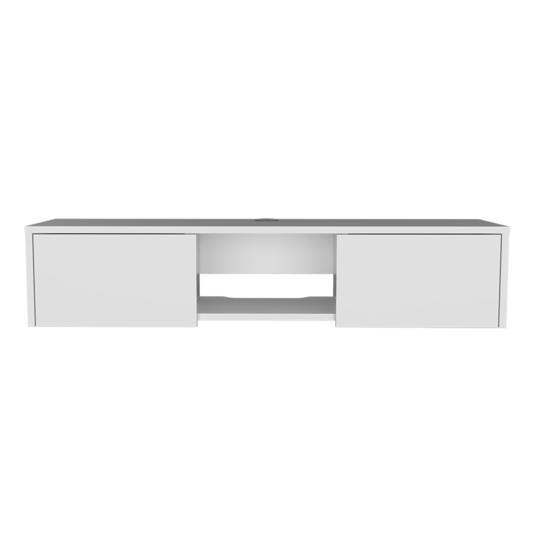 49" White Floating Mount TV Stand - GreatEagleInc