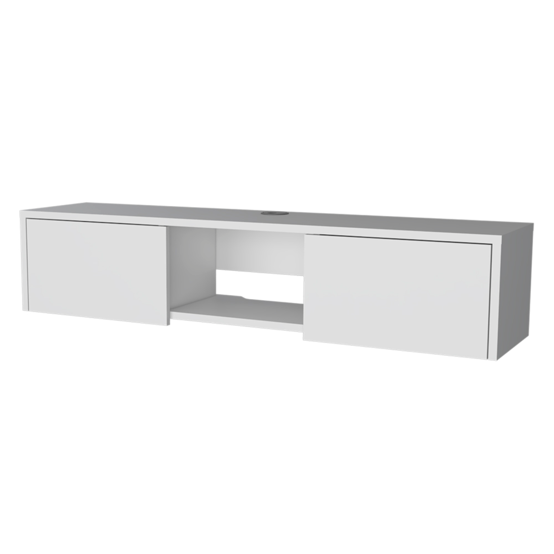 49" White Floating Mount TV Stand - GreatEagleInc