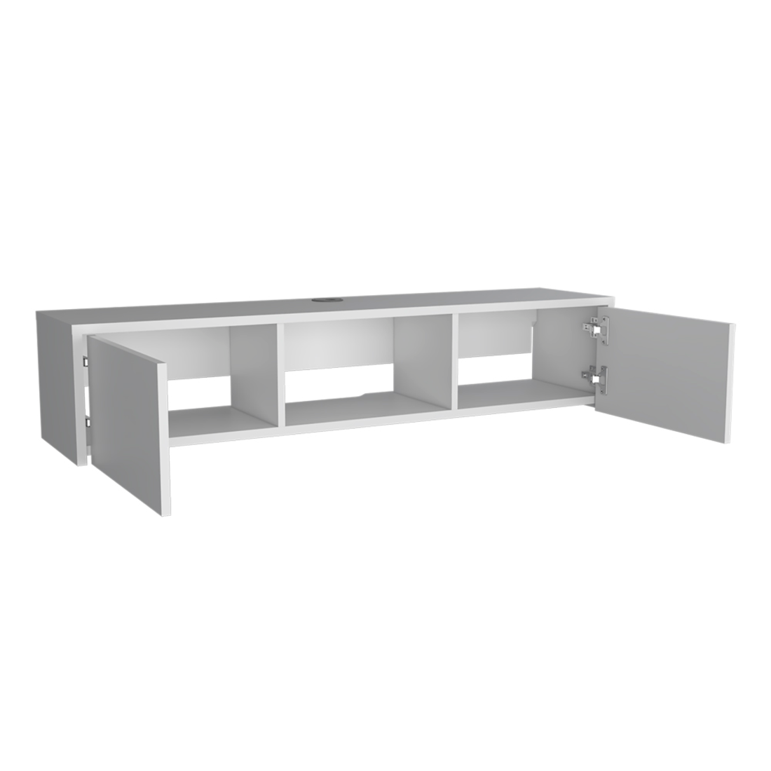 49" White Floating Mount TV Stand - GreatEagleInc