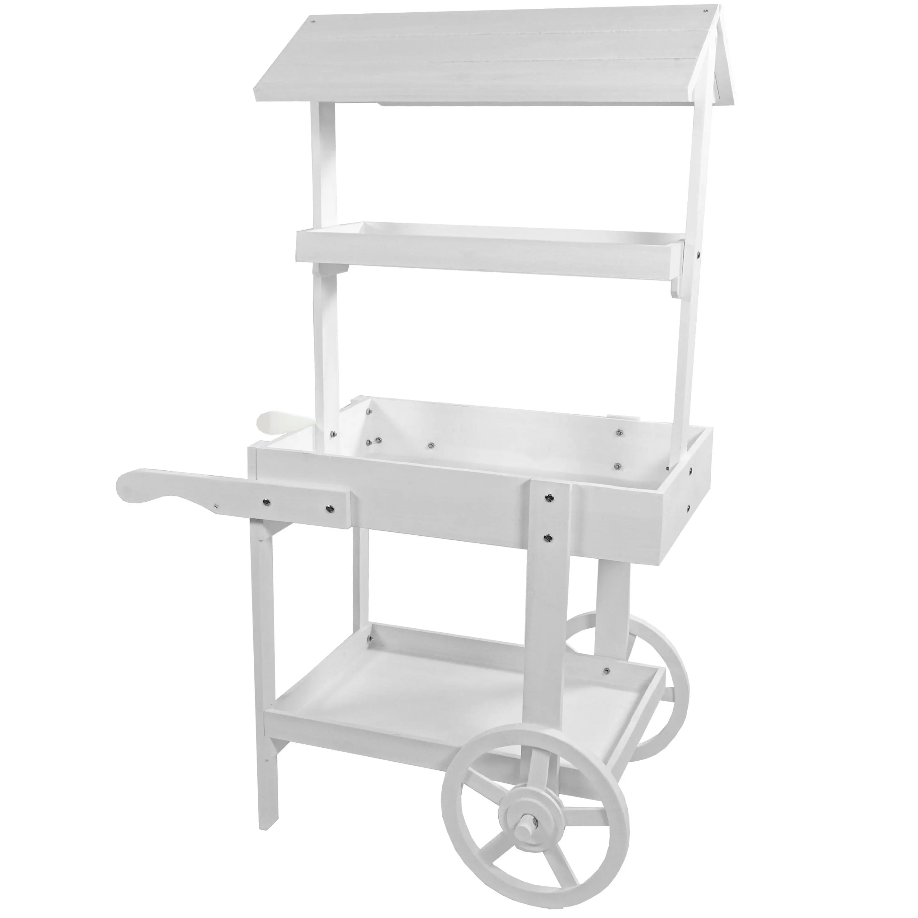49" White Solid Wood Garden Art Homeroots Outdoor