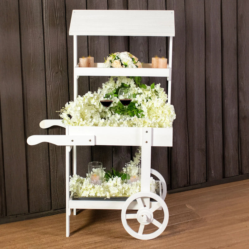 49" White Solid Wood Garden Art Homeroots Outdoor