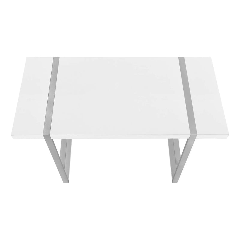 49" White and Gray Computer Desk Homeroots Office