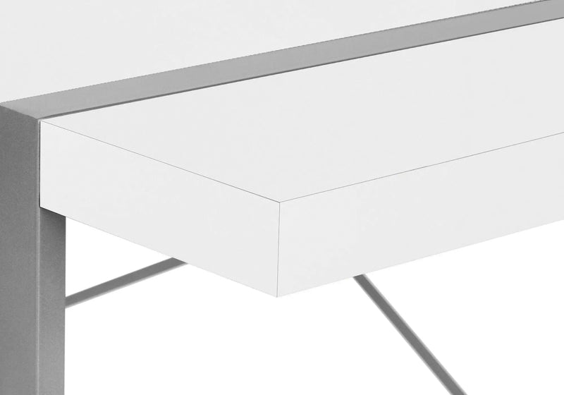 49" White and Gray Computer Desk Homeroots Office