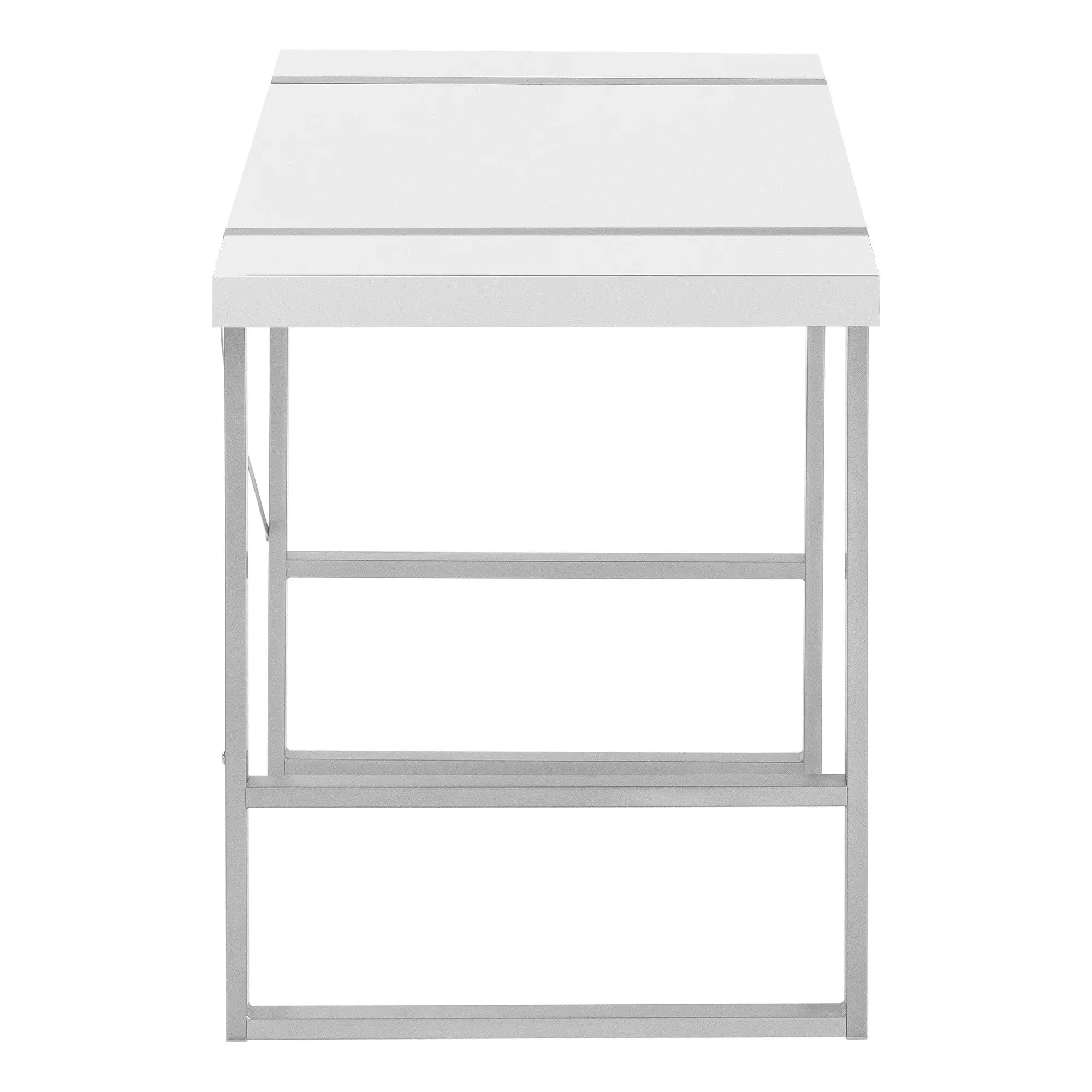 49" White and Gray Computer Desk Homeroots Office